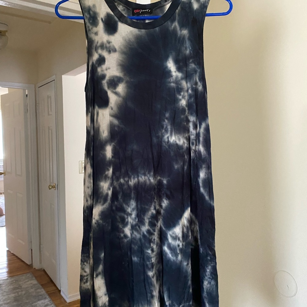 Blue tie dye dress